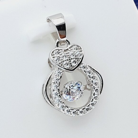 "#925 Sterling Silver Cubic Zircon Pendant for Women/Girls, US925P1117 - Picture 2 of 7